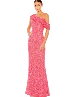 Mac Duggal Pink Sequin Evening Gown size 12